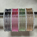 Glass Jelly Bangles | Gold Beaded Set of 12 | Bangle Bloom view 14